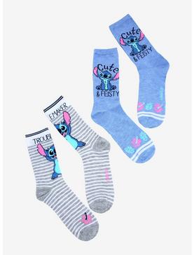 Disney Lilo & Stitch Cute & Feisty Crew Socks 2 Pair, , hi-res