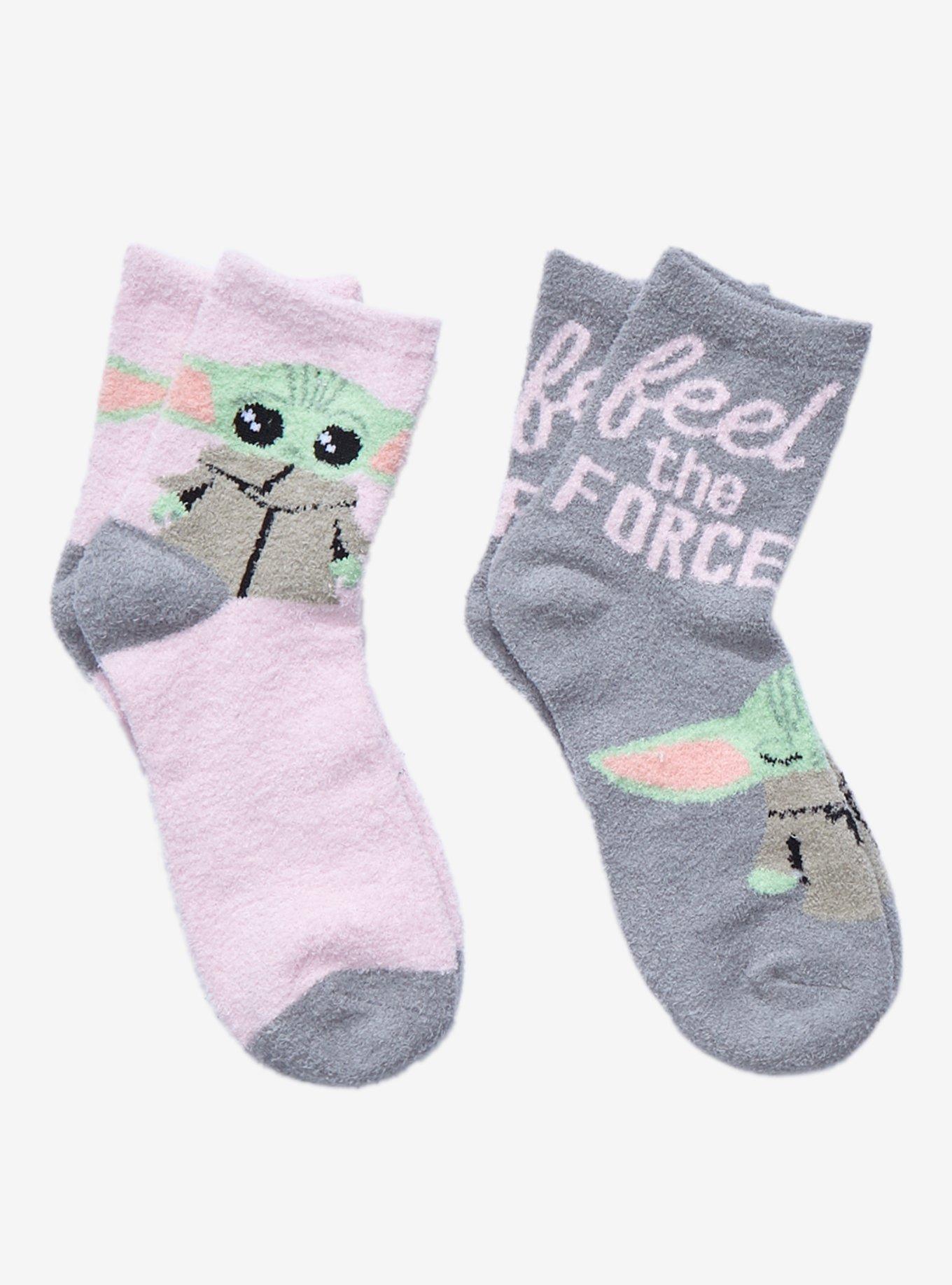 Star Wars The Mandalorian Grogu Force Fuzzy Socks 2 Pair, , hi-res