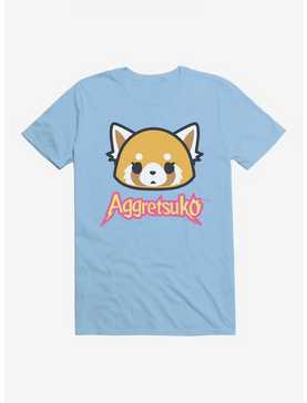 Aggretsuko Face Icon T-Shirt, LIGHT BLUE, hi-res