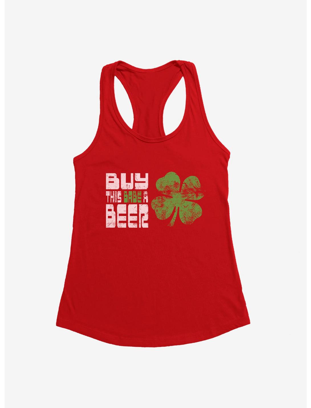 ICreate Shamrock Buy This Babe A Beer Girls Tank, , hi-res