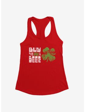 ICreate Shamrock Buy This Babe A Beer Girls Tank, , hi-res