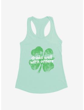 ICreate Shamrock Drinks Well With Others Girls Tank, , hi-res