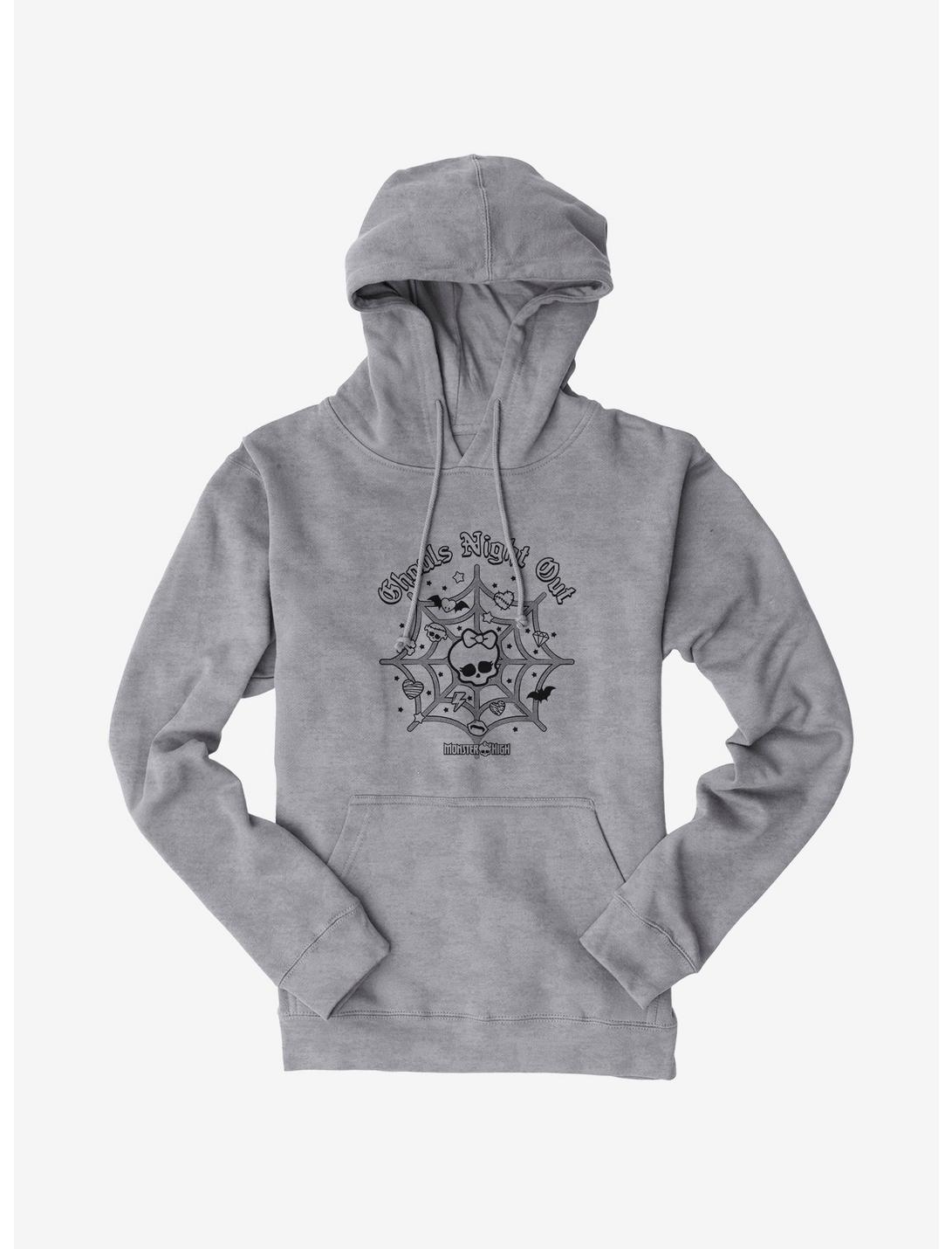 Monster High Ghouls Night Out Spiderweb Hoodie, HEATHER GREY, hi-res