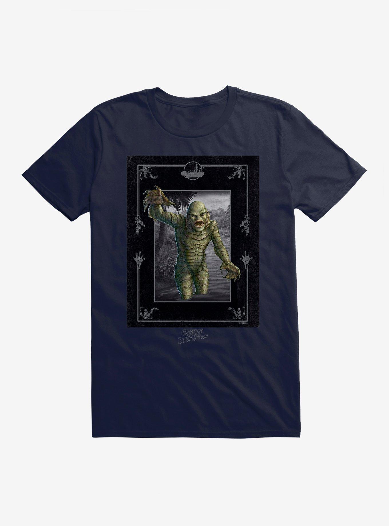 Universal Monsters Creature From The Black Lagoon Out The Water T-Shirt, NAVY, hi-res