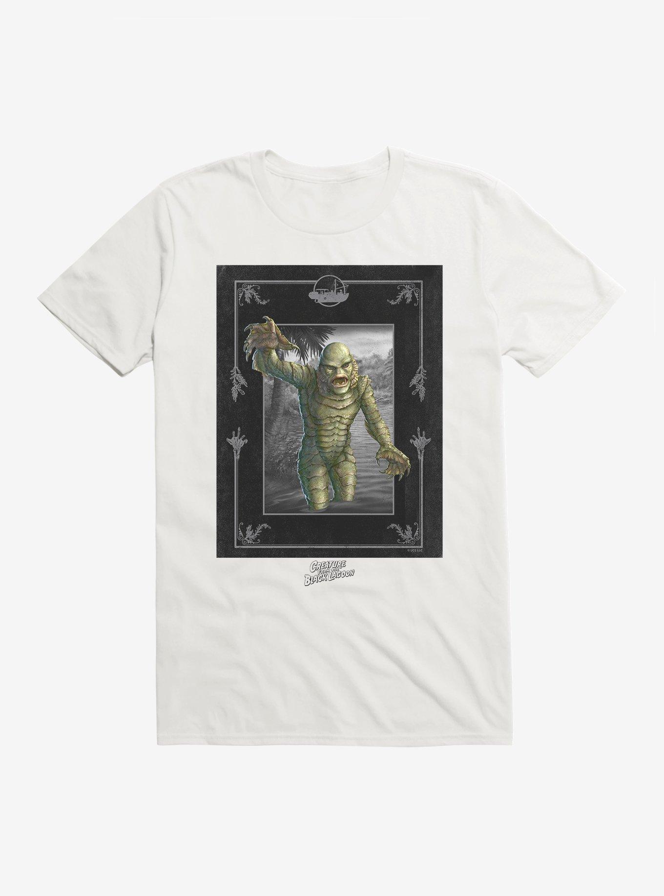 Universal Monsters Creature From The Black Lagoon Out The Water T-Shirt, WHITE, hi-res