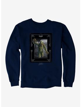 Universal Monsters Creature From The Black Lagoon Out The Water Sweatshirt, NAVY, hi-res