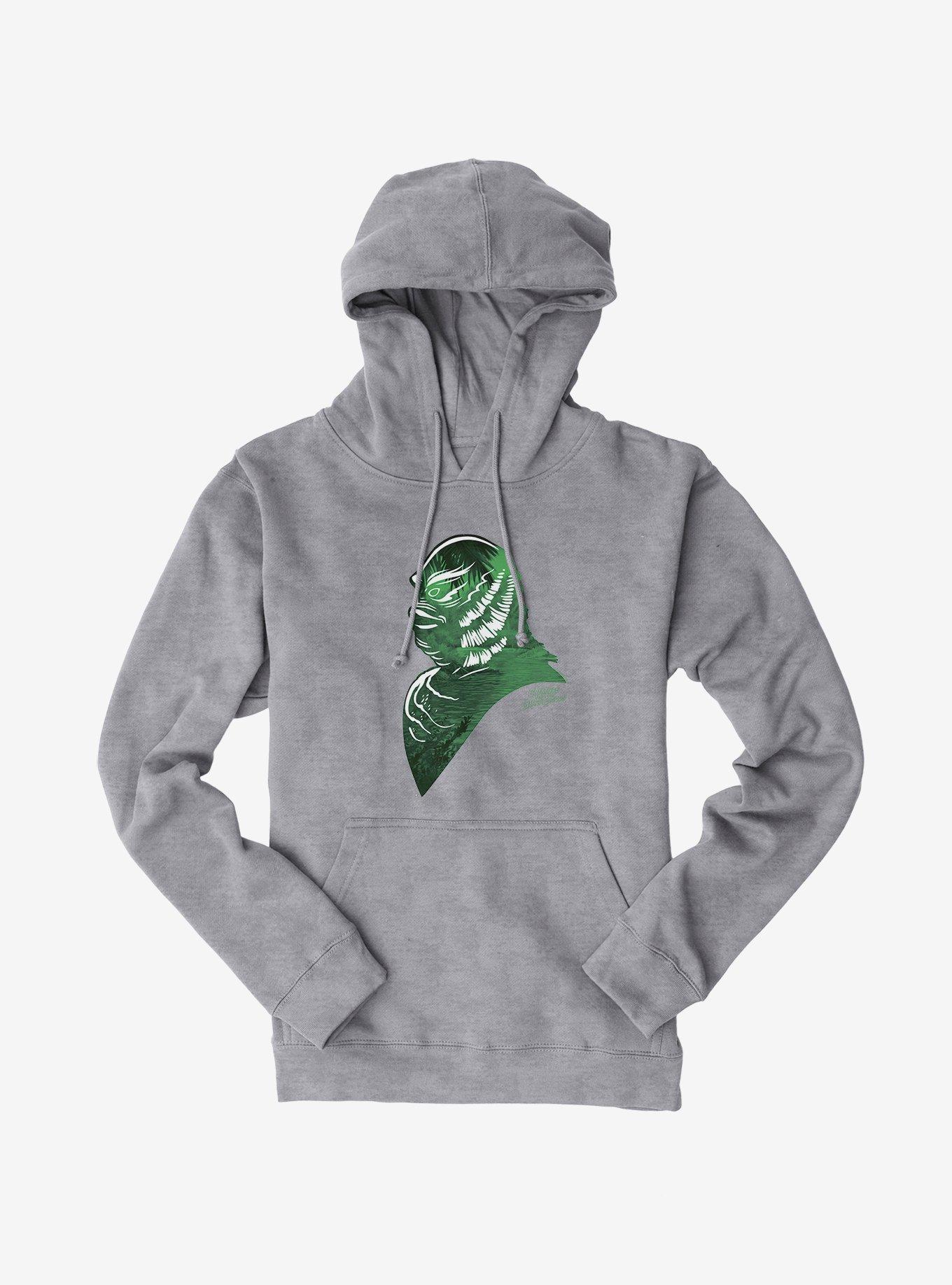Universal Monsters Creature From The Black Lagoon Amazon Profile Hoodie, HEATHER GREY, hi-res