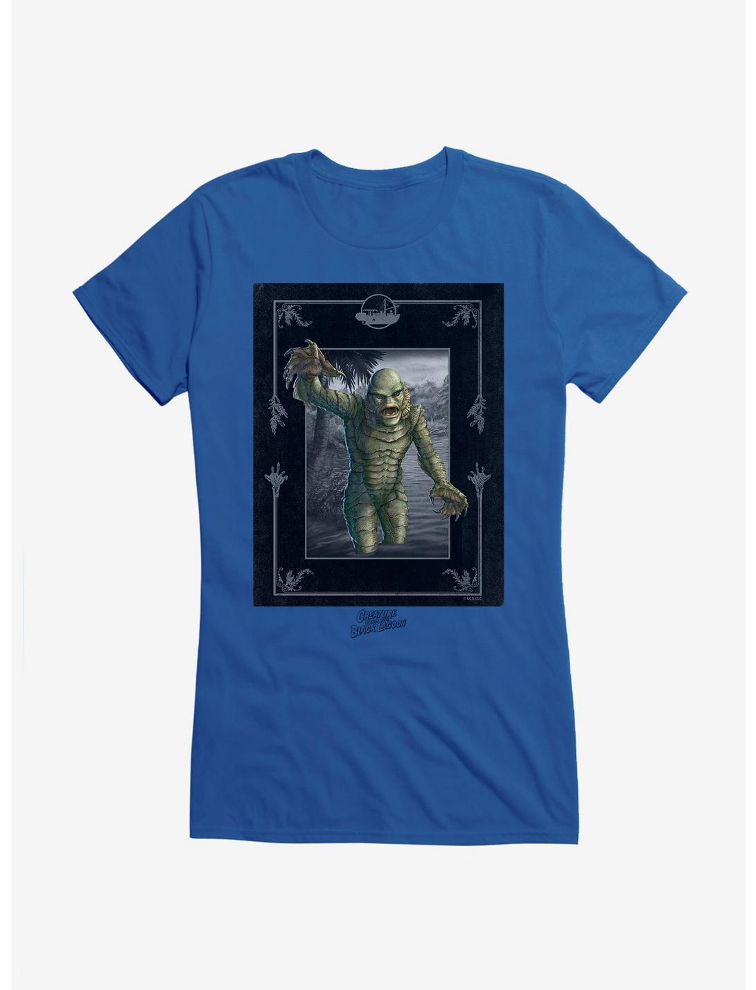 Universal Monsters Creature From The Black Lagoon Out The Water Girls T-Shirt, ROYAL, hi-res