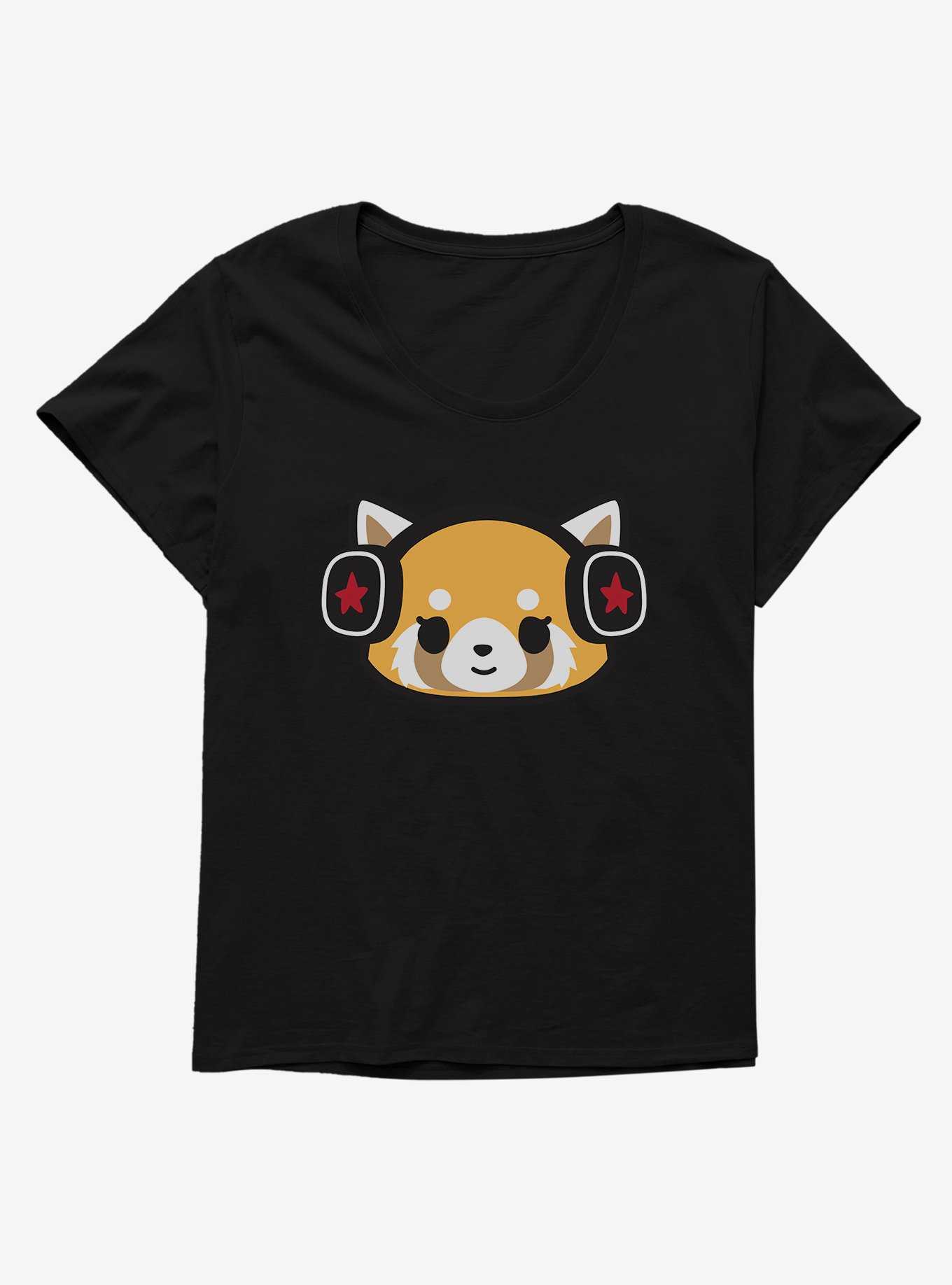 Aggretsuko Metal Headphones Girls T-Shirt Plus Size, , hi-res
