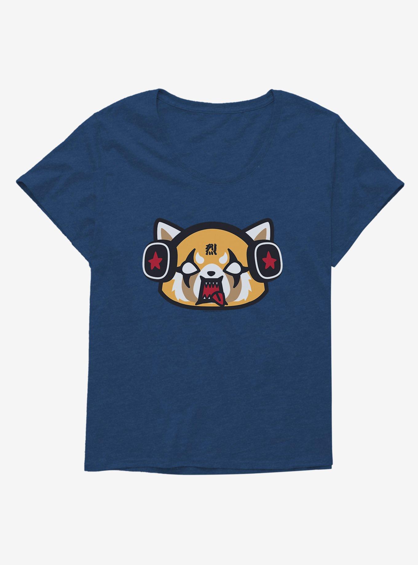 Aggretsuko Metal Raging Headphones Girls T-Shirt Plus Size, , hi-res