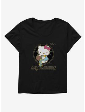 Hello Kitty Star Sign Aquarius Stencil Womens T-Shirt Plus Size, , hi-res