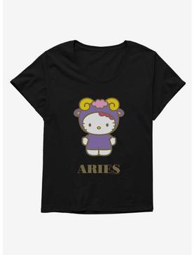 Plus Size Hello Kitty Star Sign Aries Womens T-Shirt Plus Size, , hi-res