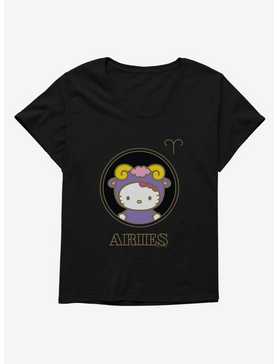 Hello Kitty Star Sign Aries Stencil Womens T-Shirt Plus Size, , hi-res
