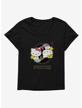 Plus Size Hello Kitty Star Sign Pisces Stencil Womens T-Shirt Plus Size, , hi-res