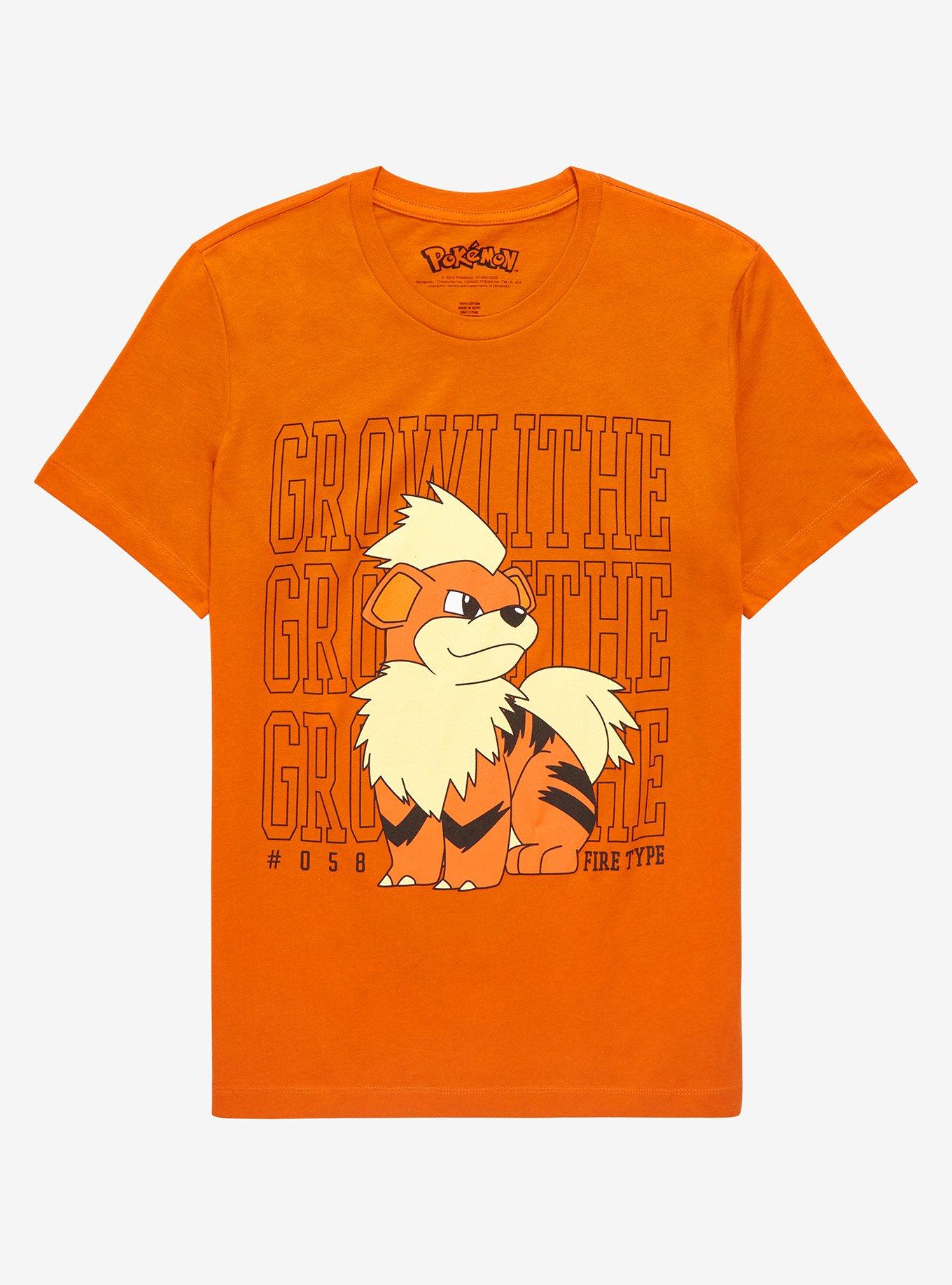 Pok&eacute;mon Growlithe Collegiate T-Shirt - BoxLunch Exclusive, ORANGE, hi-res