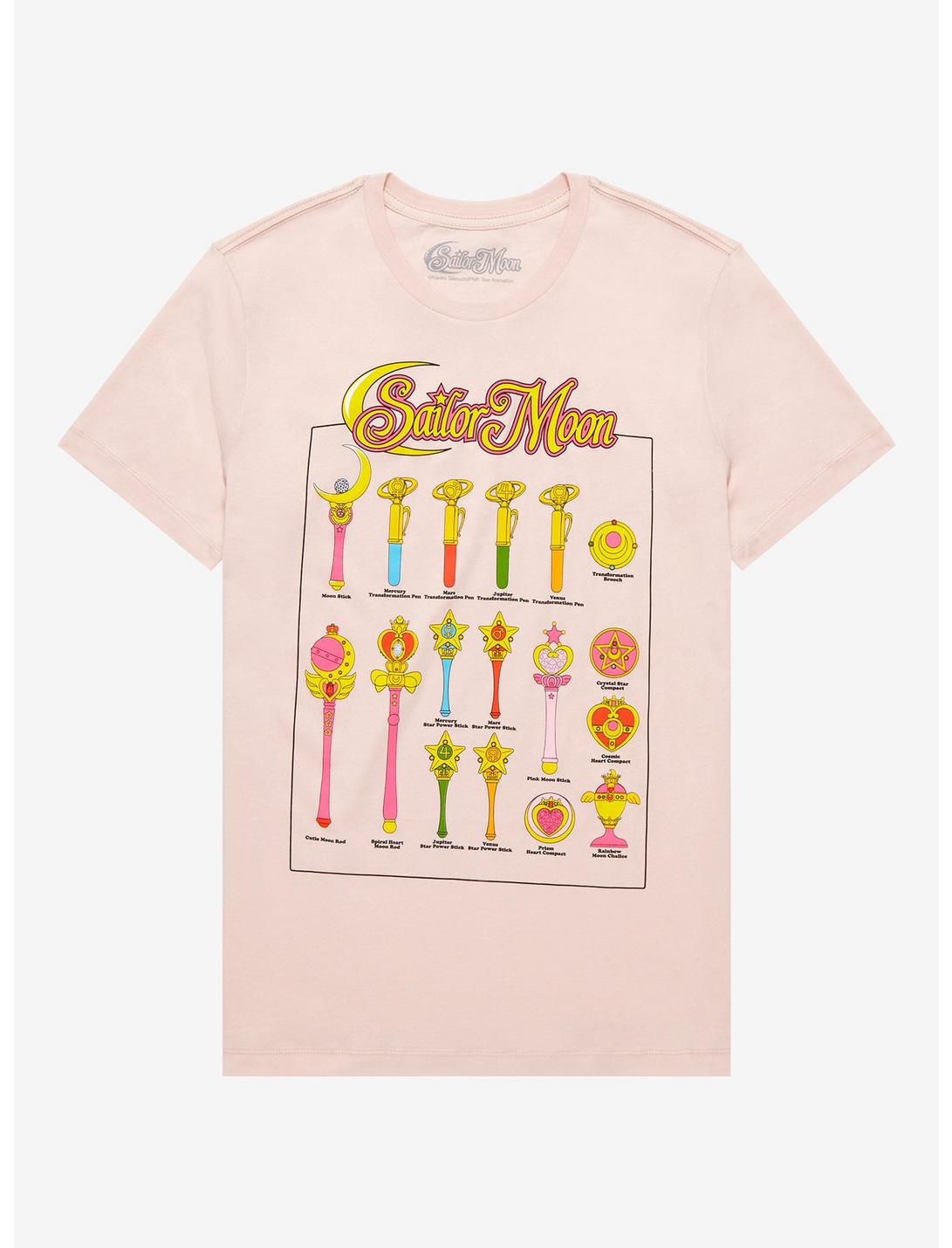 Pretty Guardian Sailor Moon Accessories T-Shirt - BoxLunch Exclusive, PINK, hi-res