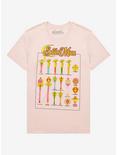 Pretty Guardian Sailor Moon Accessories T-Shirt - BoxLunch Exclusive, PINK, hi-res