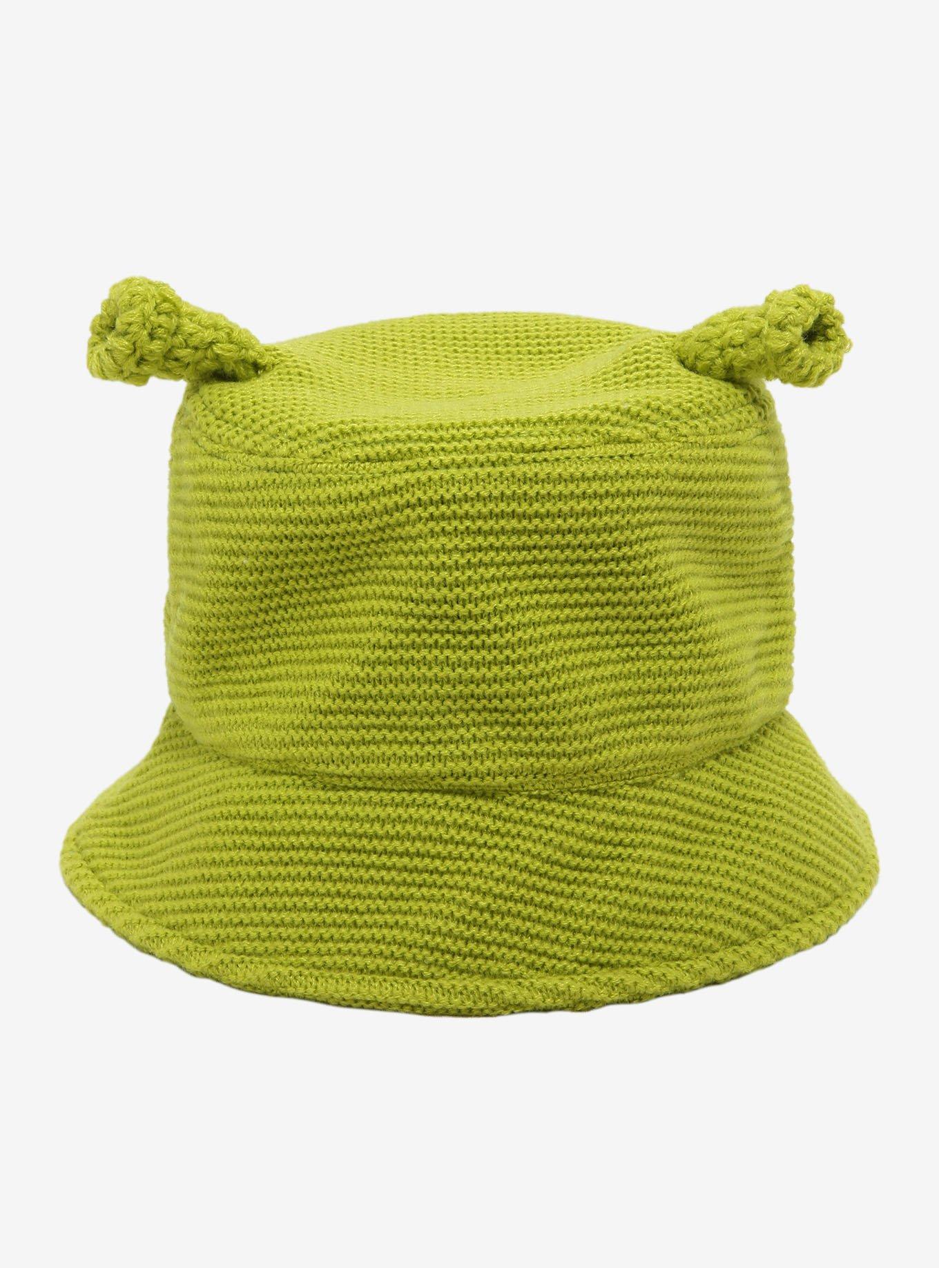 Vintage Print Hat, Green Bucket Hat, Patterned Sun Hat, Retro