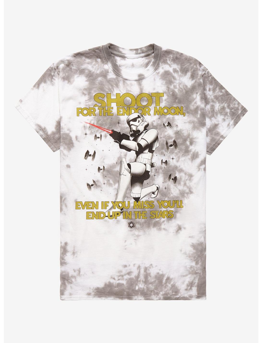 Star Wars Stormtrooper Shoot Tie-Dye T-Shirt - BoxLunch Exclusive, TIE DYE - GREY, hi-res