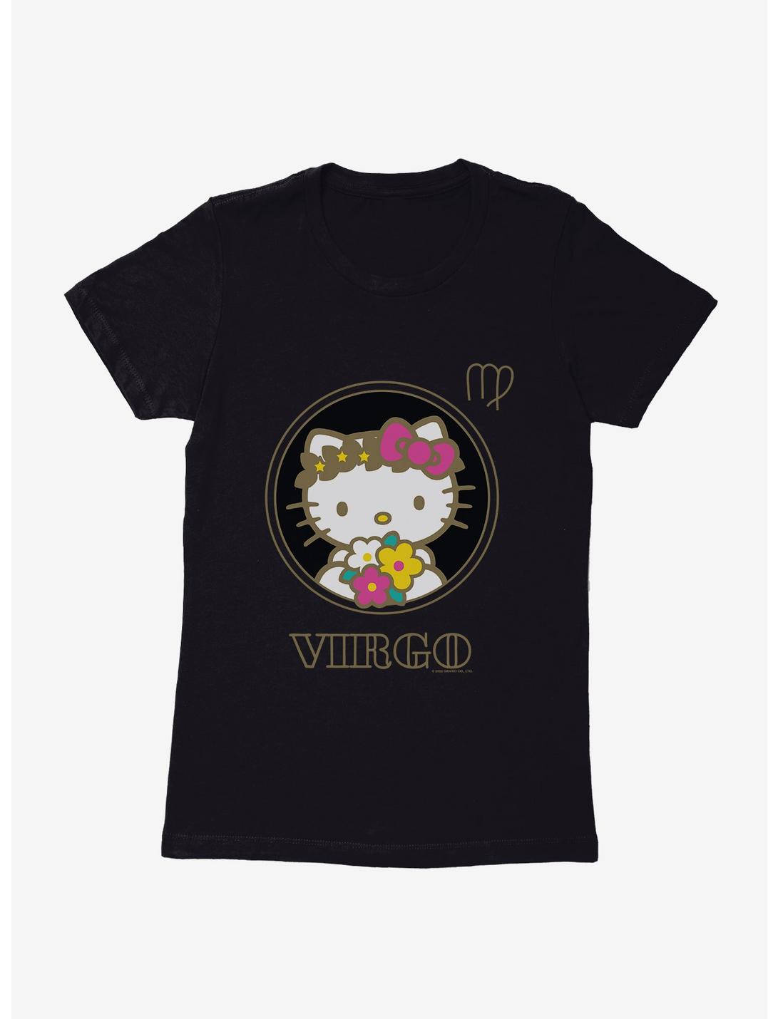 Hello Kitty Star Sign Virgo Stencil Womens T-Shirt, BLACK, hi-res