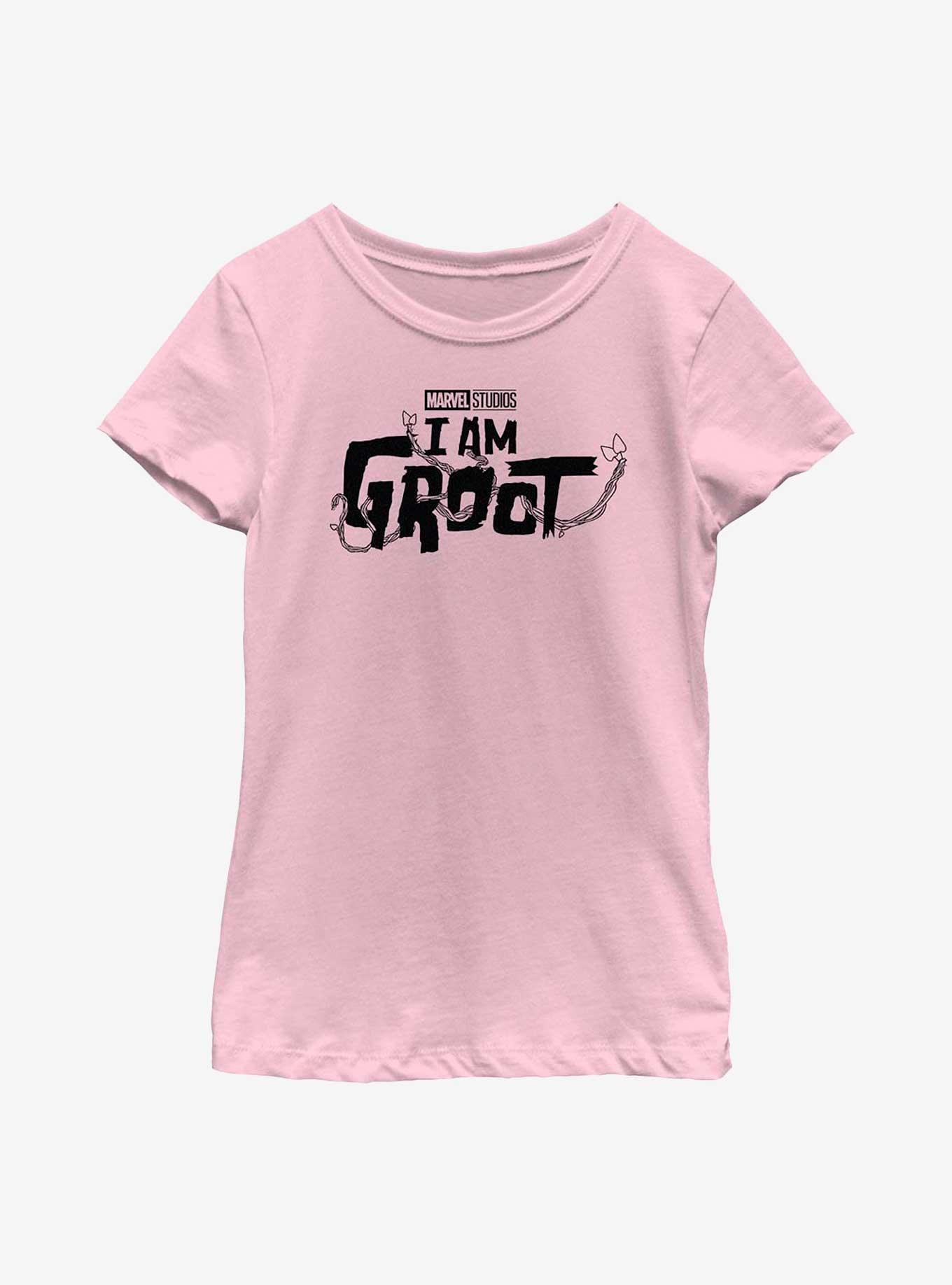 Marvel I Am Groot Black Logo Youth Girls T-Shirt, , hi-res
