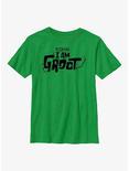Marvel I Am Groot Black Logo Youth T-Shirt, KELLY, hi-res