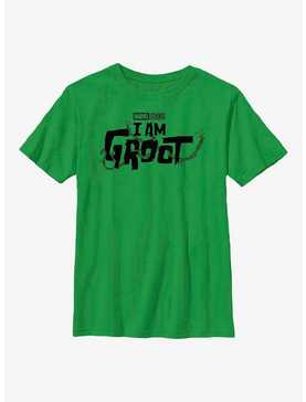 Marvel I Am Groot Black Logo Youth T-Shirt, , hi-res