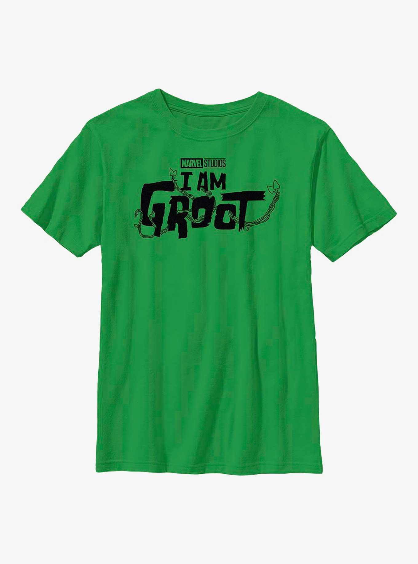 Marvel I Am Groot Black Logo Youth T-Shirt, , hi-res
