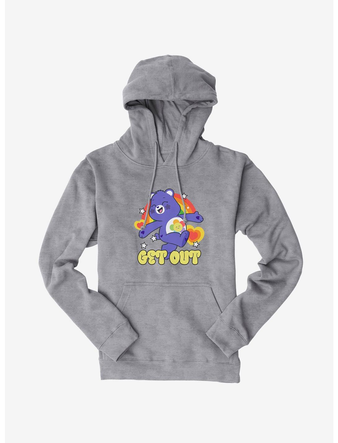 Care Bears Harmony Bear Get Out Hoodie, HEATHER GREY, hi-res