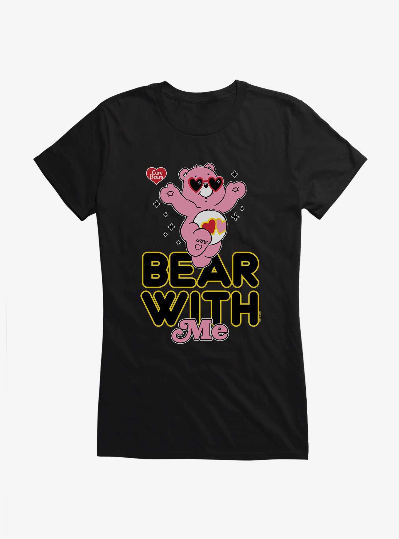 Care Bears Love-A-Lot Bear Bear With Me Girls T-Shirt, BLACK, hi-res