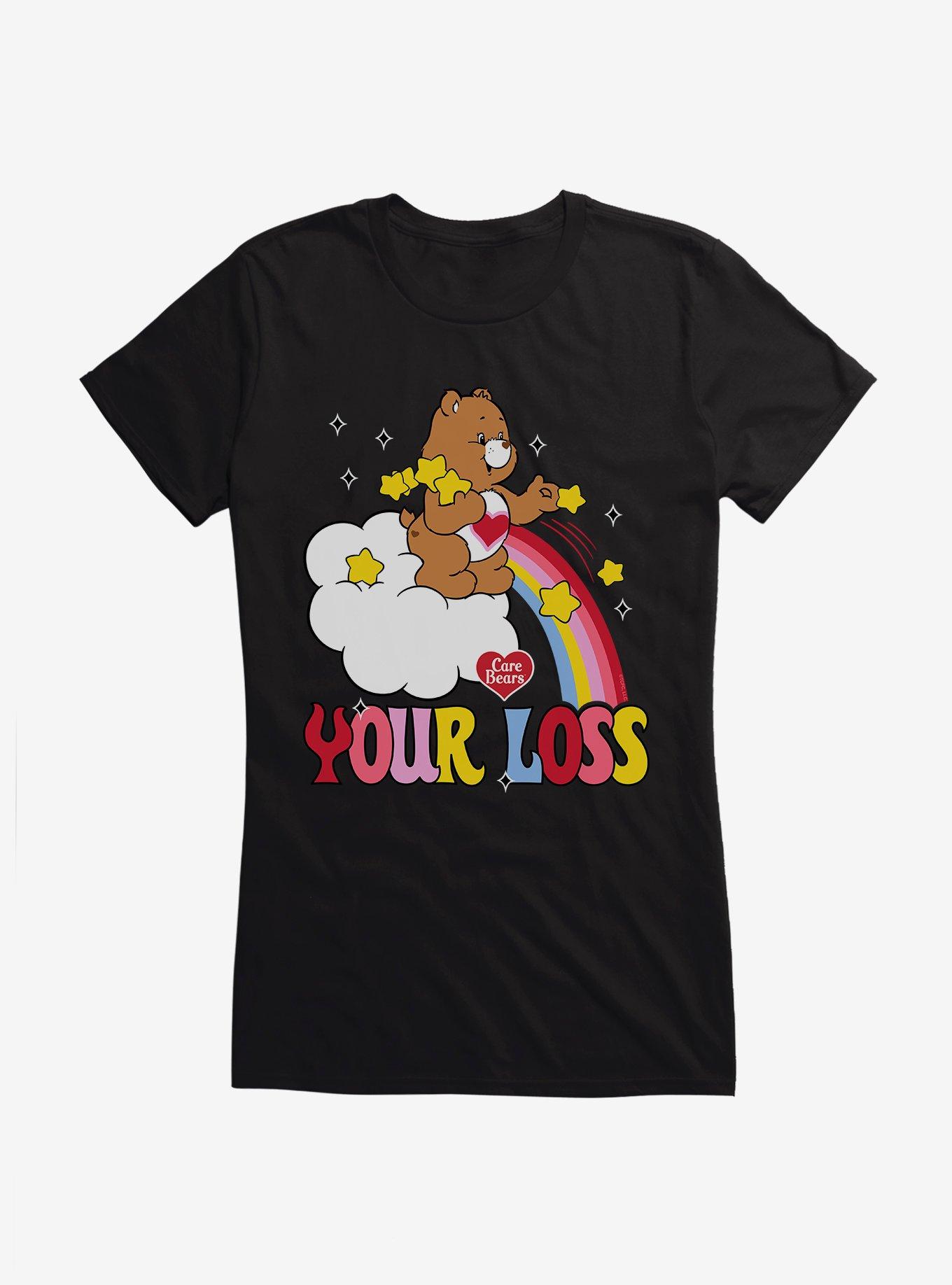Care Bears Tenderheart Bear Your Loss Girls T-Shirt, BLACK, hi-res