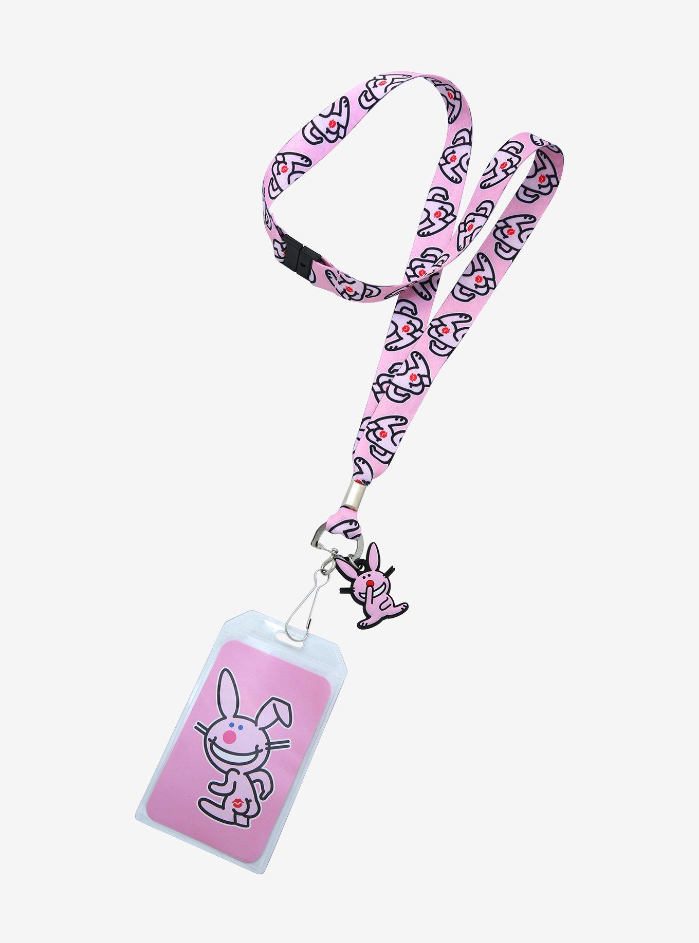 It's Happy Bunny Pink Butt Lanyard | Hot Topic