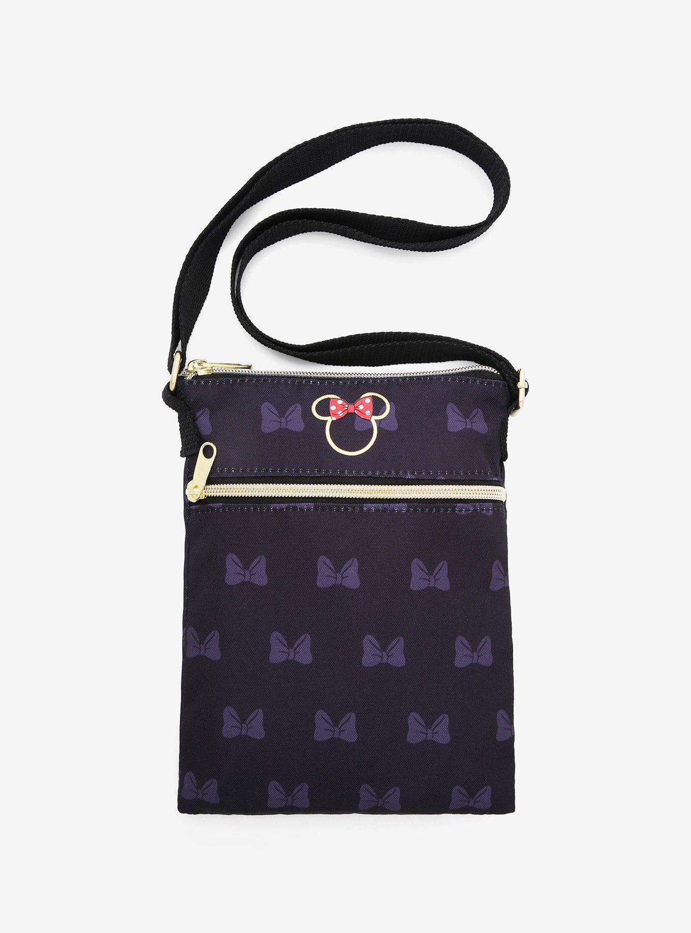 Loungefly Disney Minnie Mouse Gold & Black Passport Crossbody Bag, , hi-res
