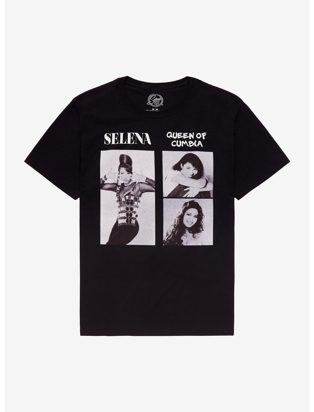 Selena Queen Of Cumbia Grid T-Shirt, BLACK, hi-res