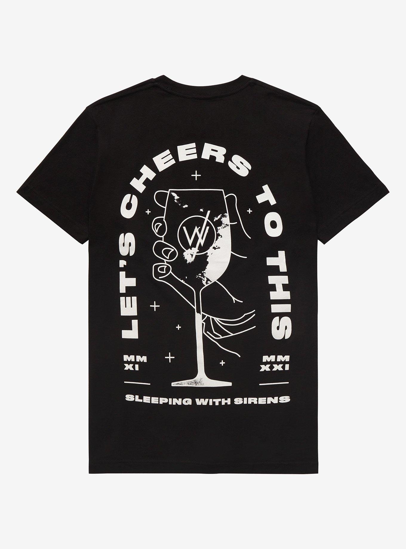 Sleeping With Sirens Cheers To This T-Shirt, BLACK, hi-res