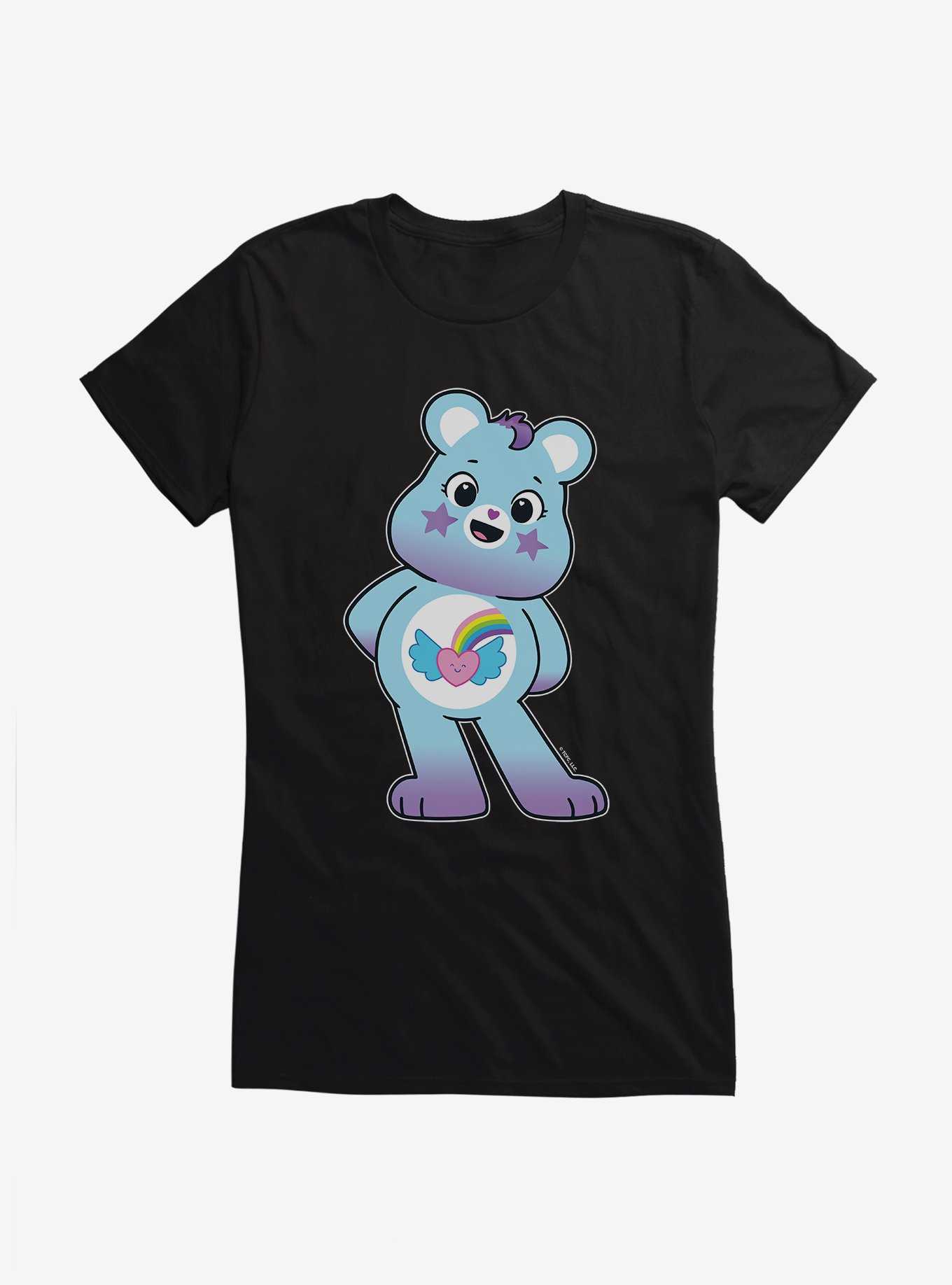 Care Bears Dream Bright Bear Standing Girls T-Shirt, BLACK, hi-res