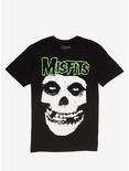 Misfits Green Fiend Skull T-Shirt, BLACK, hi-res