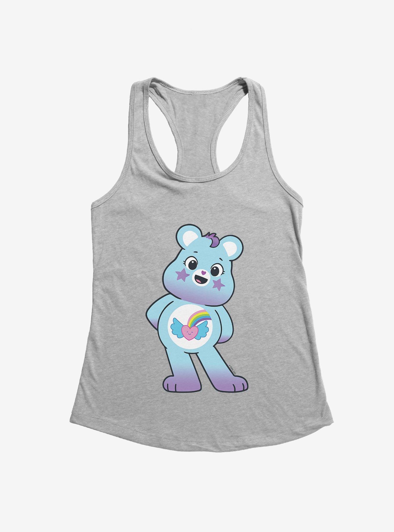 Care Bears Dream Bright Bear Standing Girls Tank, HEATHER, hi-res