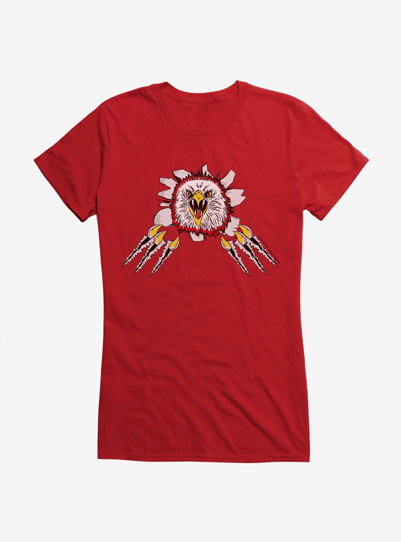 Cobra Kai S4 Eagle Logo Girls T-Shirt, RED, hi-res