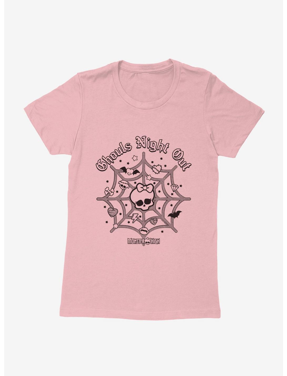 Monster High Ghouls Night Out Spiderweb Womens T-Shirt, LIGHT PINK, hi-res