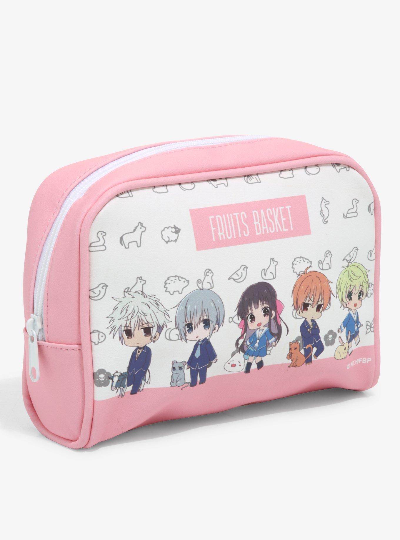 Fruity Fairy Rectangular Cosmetic Bag(Light Pink)