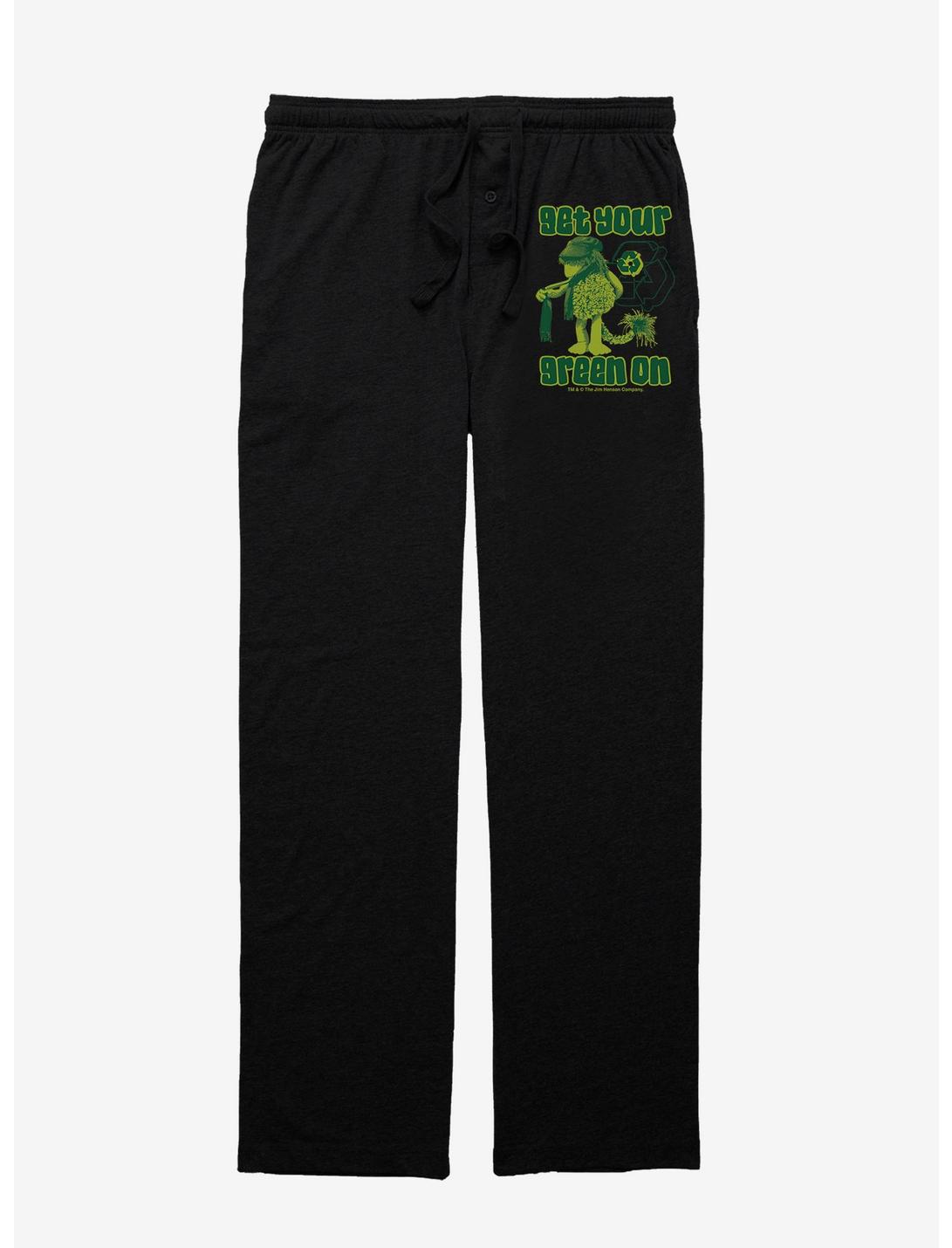 Jim Henson's Fraggle Rock Green On Pajama Pants, BLACK, hi-res