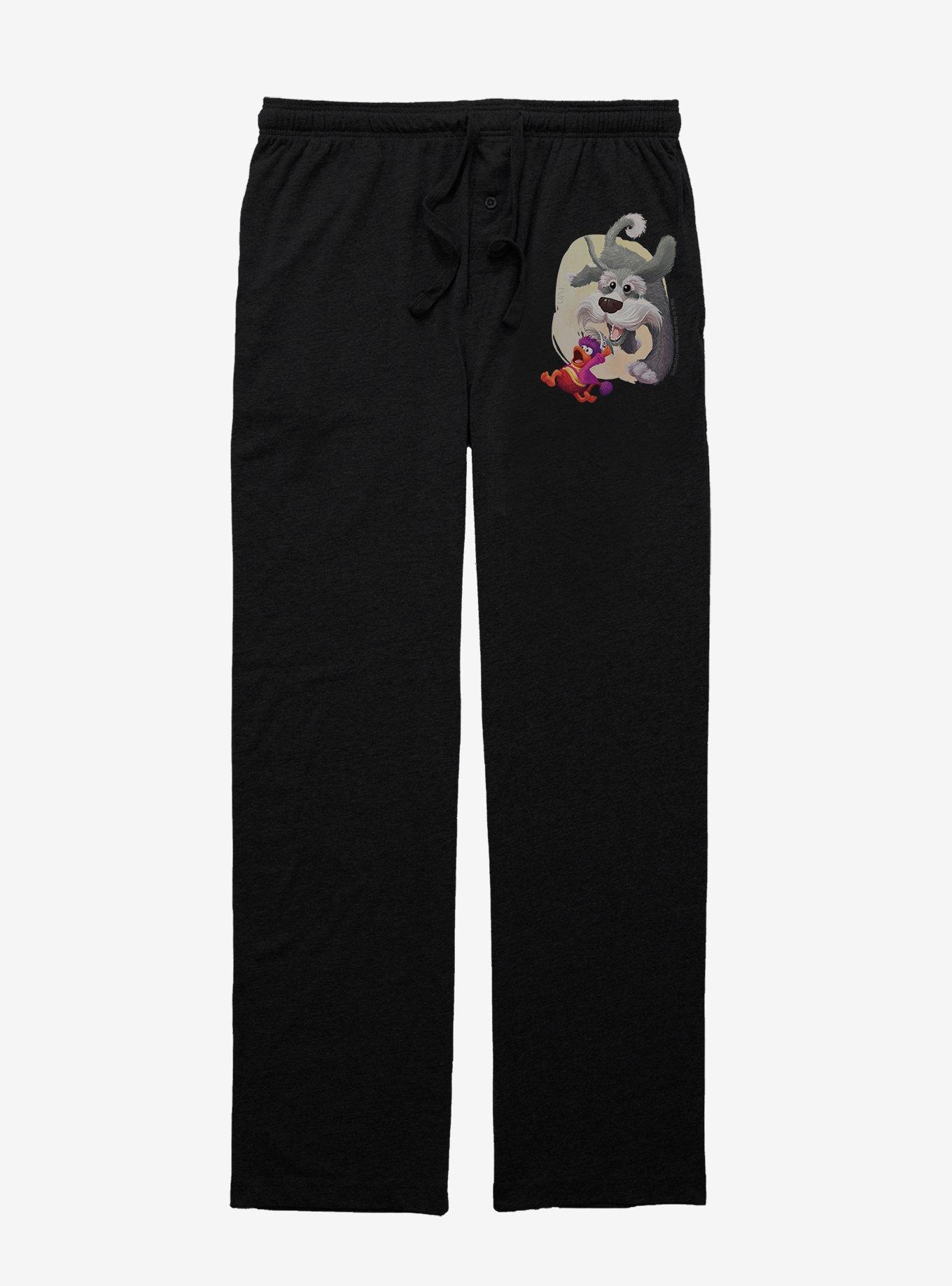 Jim Henson's Fraggle Rock Run Away Pajama Pants, BLACK, hi-res