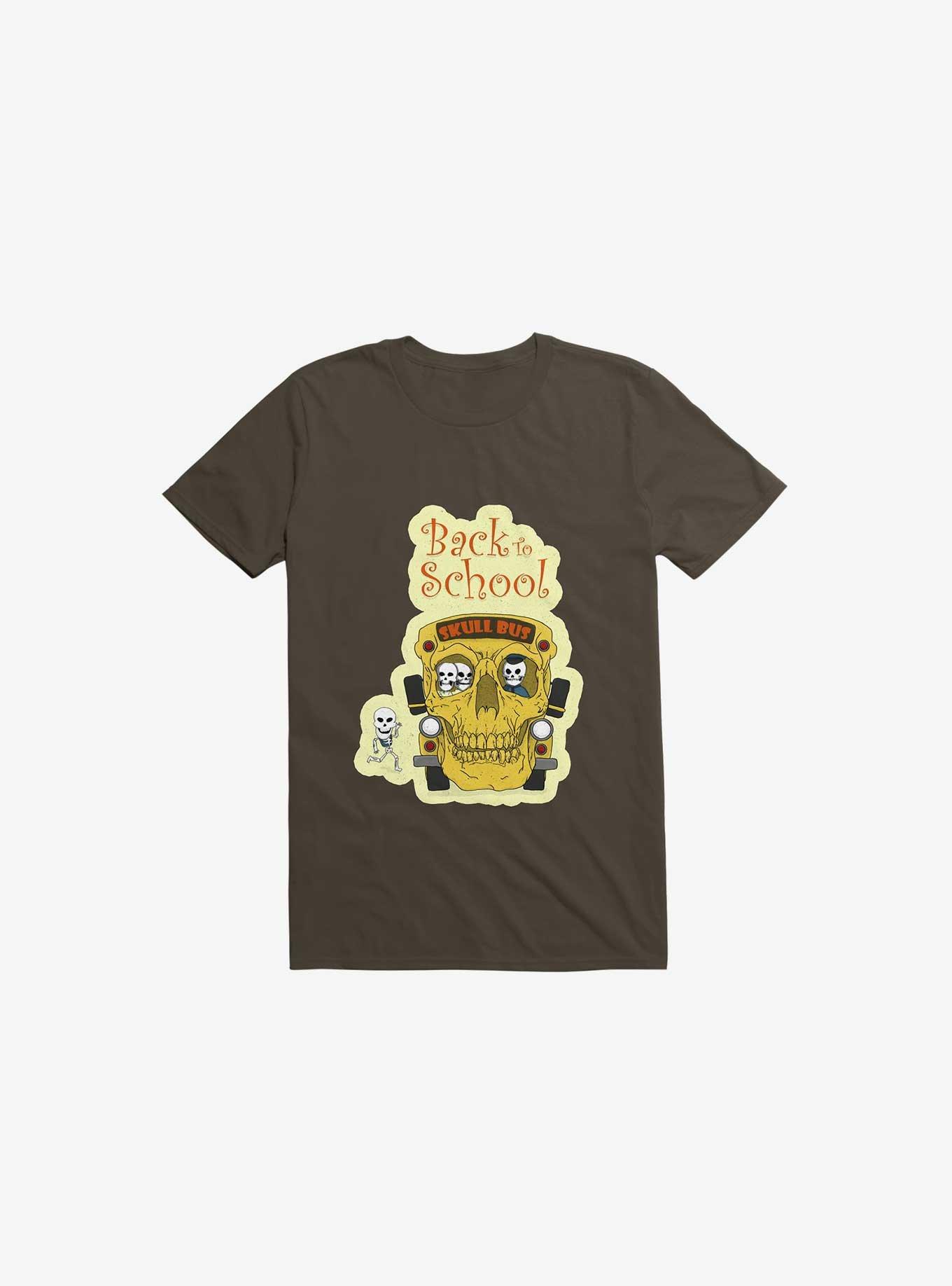 Back To Skull T-Shirt, BROWN, hi-res