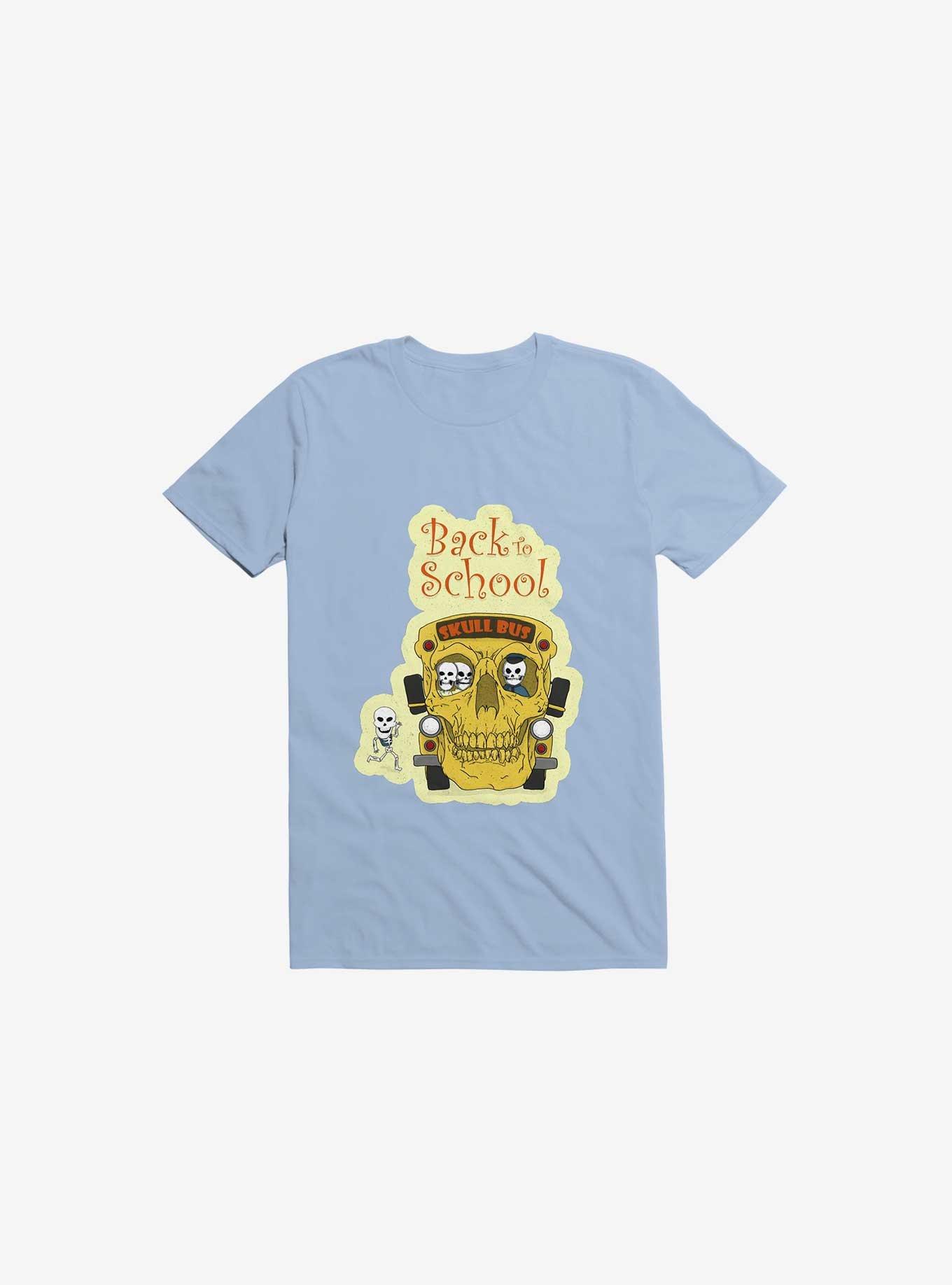 Back To Skull T-Shirt, LIGHT BLUE, hi-res