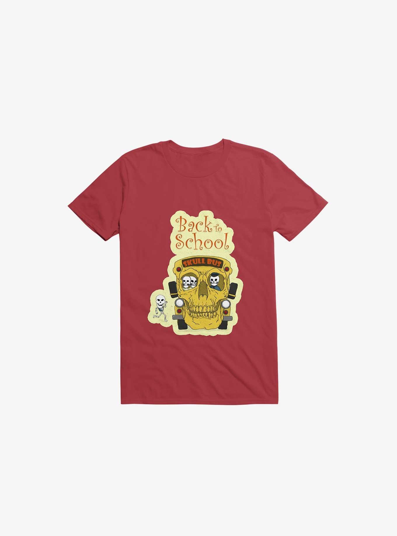 Back To Skull T-Shirt, RED, hi-res