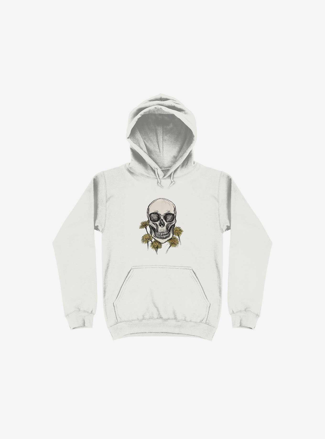 Dandy Skulls Hoodie, WHITE, hi-res