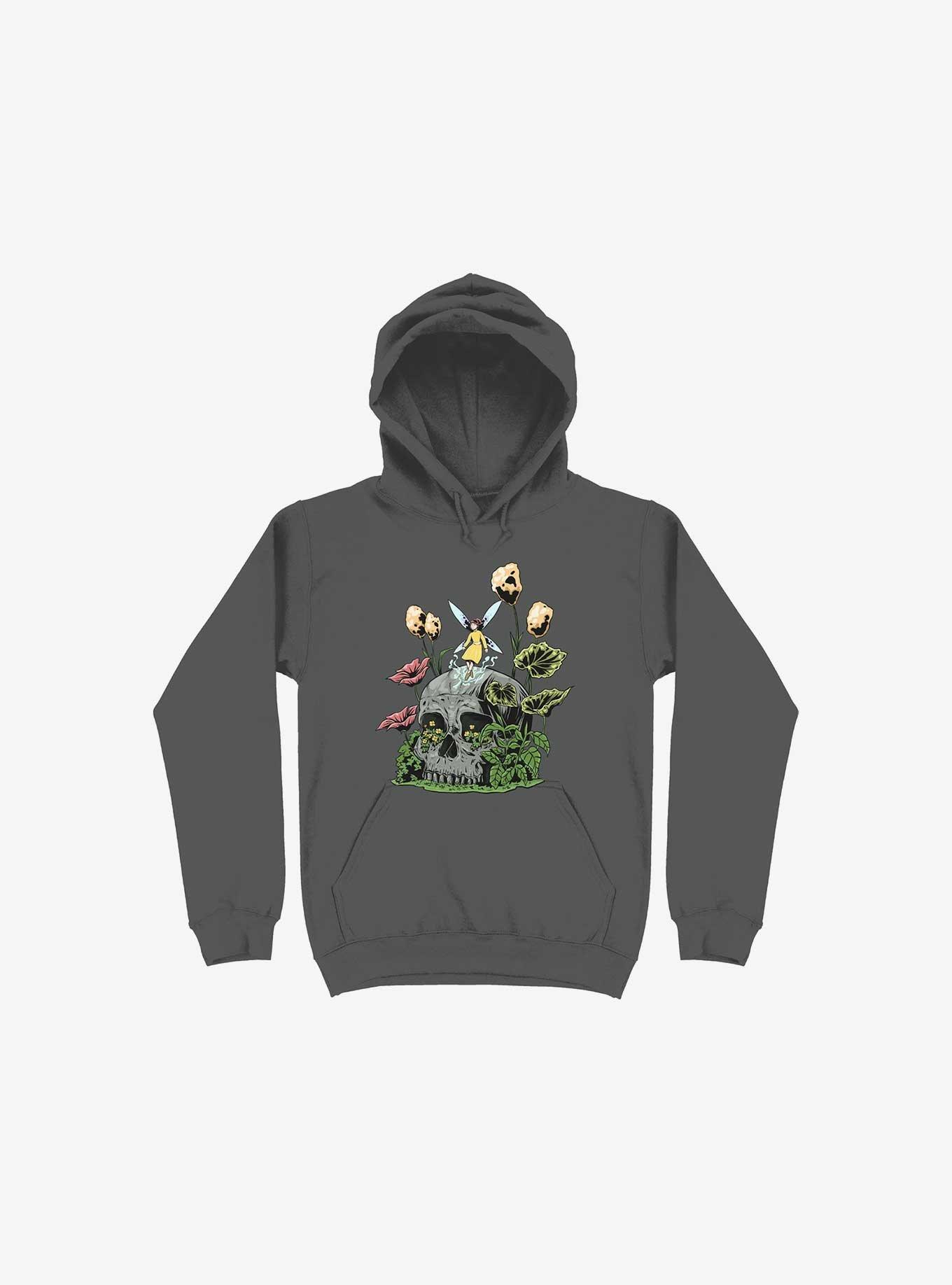 Fairy And Botanical Bone Hoodie, ASPHALT, hi-res