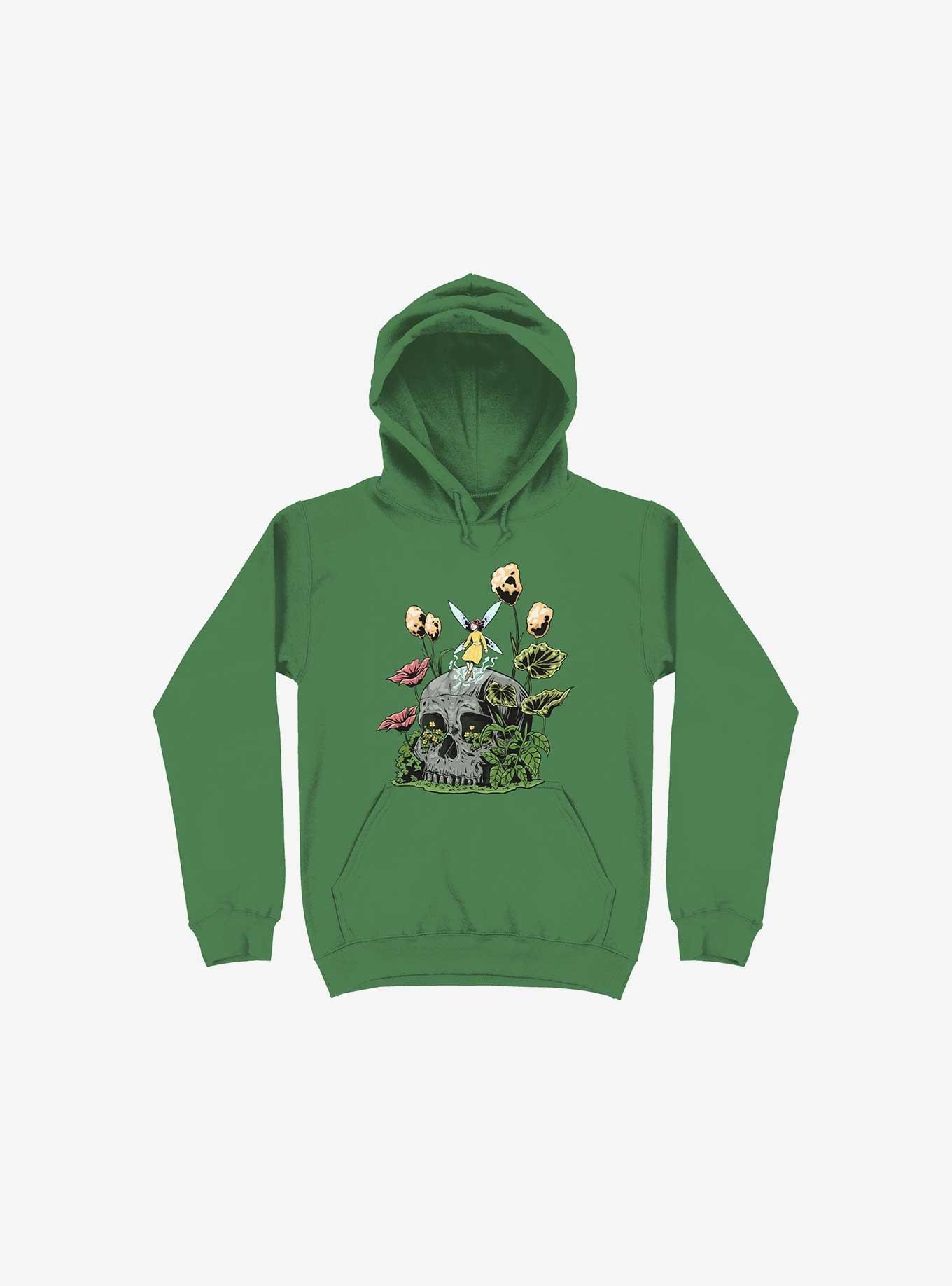 Fairy And Botanical Bone Hoodie, KELLY GREEN, hi-res