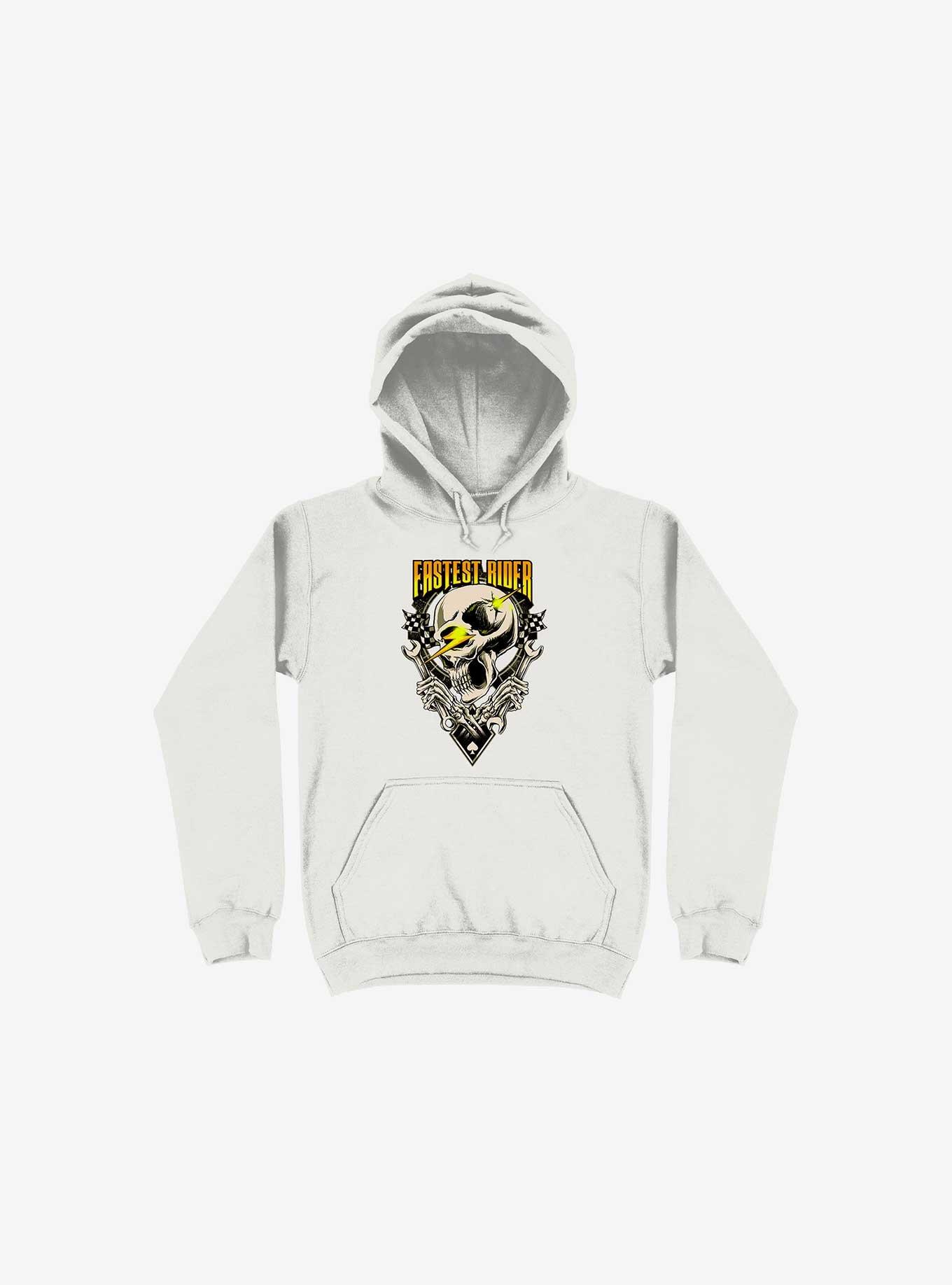 Fastest Rider Hoodie, WHITE, hi-res